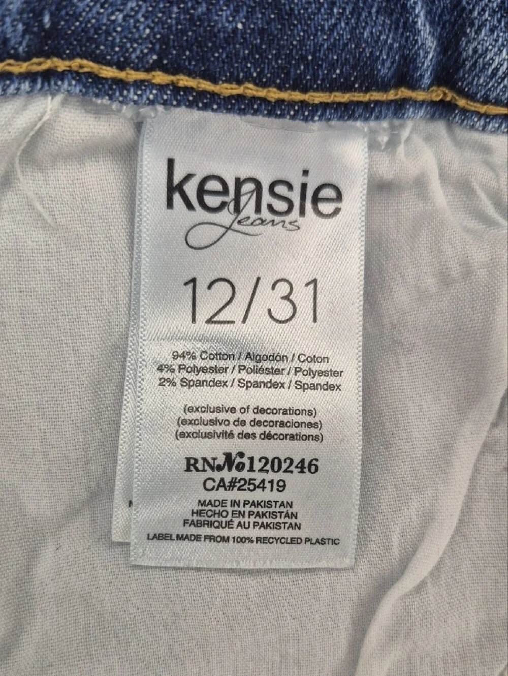 Kensie Light Blue Ankle Crop Slim Jeans